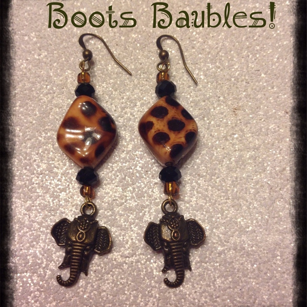 Elephant Charm Earrings